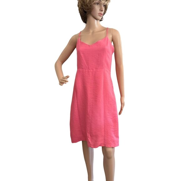 Julie Brown NYC Dress Size 10 Fuchsia Pink Lexi Fully lined Spaghetti Straps - Picture 1 of 10
